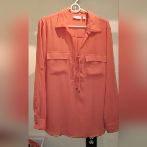 New York & Co Coral Lace Up